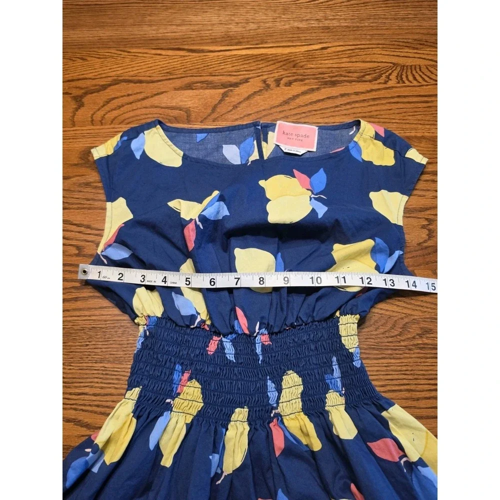 Kate Spade New York Lemon Zest Blaire Dress Womens Size US 0 Navy Blue MSRP $229